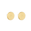 Round Tiki Stud Earrings