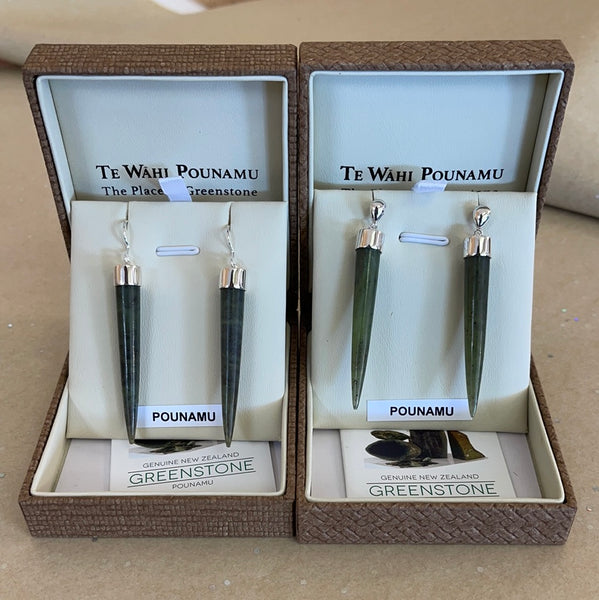 Te Wahi Pounamu Pendulum Earrings