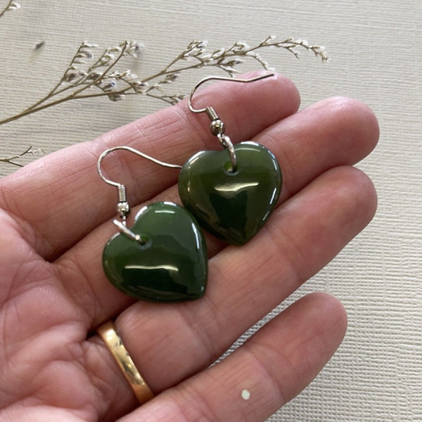 Jade on sale heart earrings