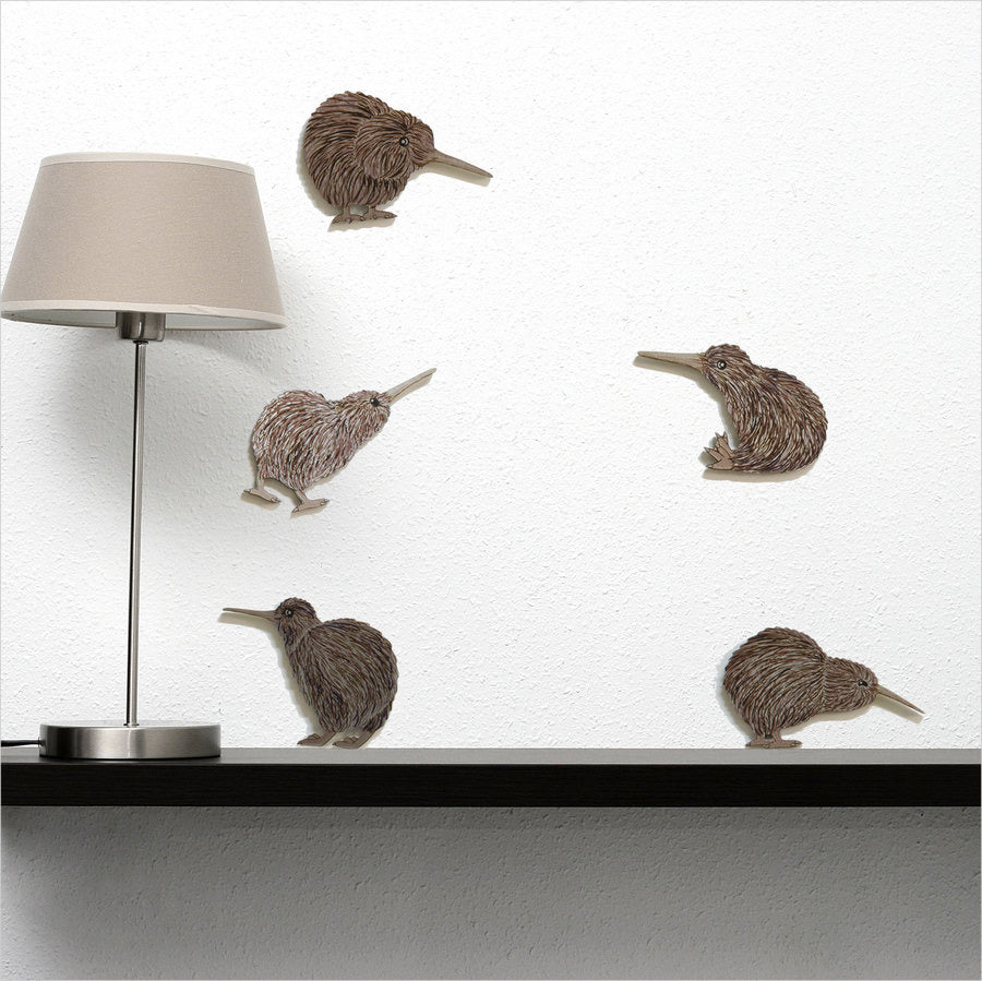 NZ Native Birds Wall Sets - Kiwi Bird