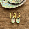 Paua Shell French Hook Earrings - Gold