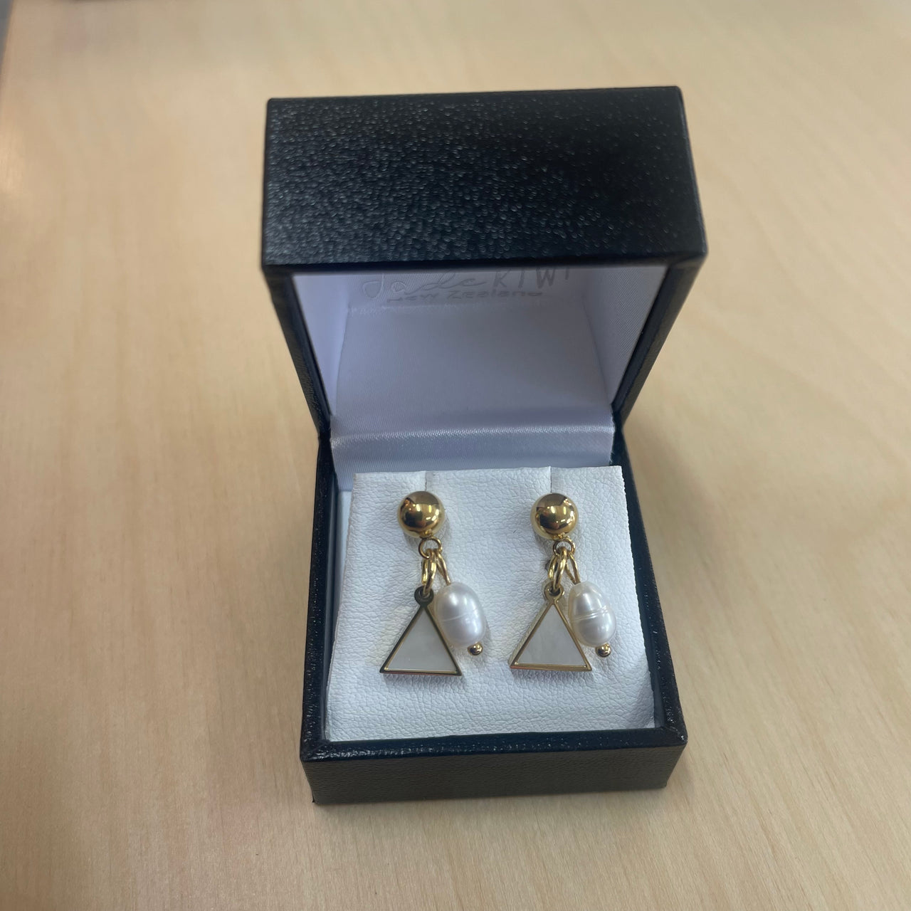 Gold Pearl and MOP Earrings