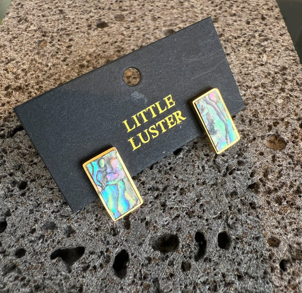 Paua & MOP Rectangle Earrings SALE