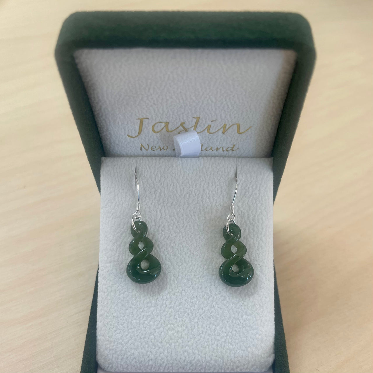 Greenstone Double Twist Earrings