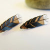 Huia Feather Rimu Stud Earrings by Natty