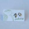 Sterling Silver and Mother of Pearl Penguin Studs