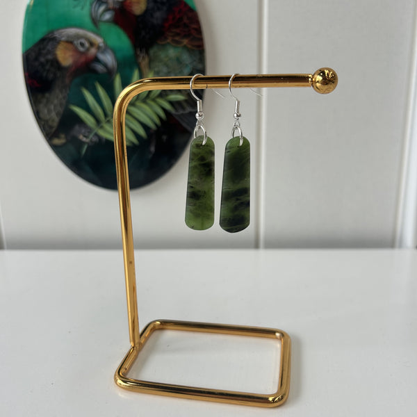 Pounamu Roimata Earrings 37mm