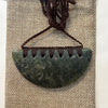 Pounamu Breast Plate - Medium - Brown cord