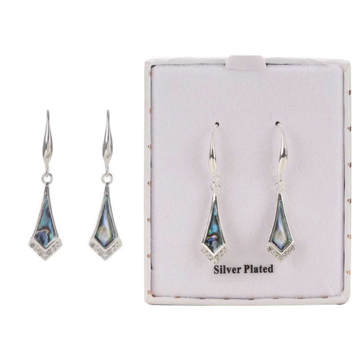Paua Shell Kite Drop Earrings