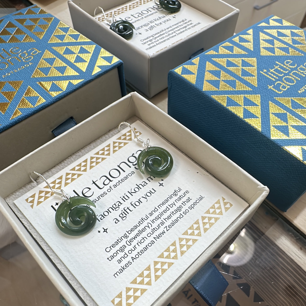 Greenstone Koru Earrings