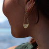 Maunga-nui Breastplate Gold Earrings
