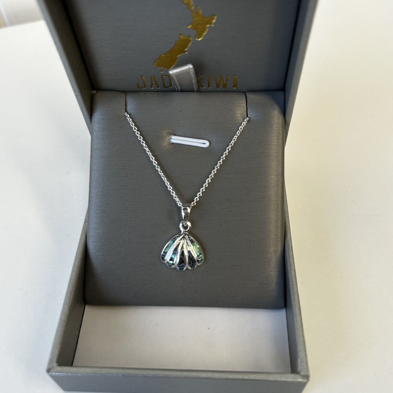 S/S & Paua Half Clam Shell Necklace