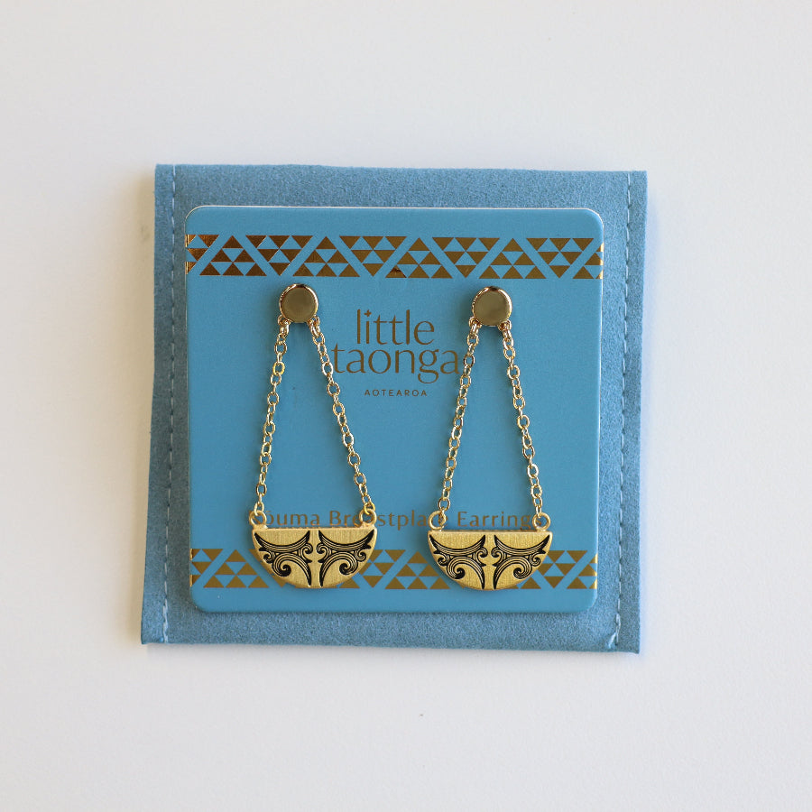 Kauae Breastplate Glod Earrings