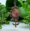 One Cent Coin Garden Frame Necklace - Bronze