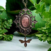 One Cent Coin Garden Frame Necklace - Bronze