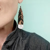 Large Huia Feather Rimu Earrings by Natty