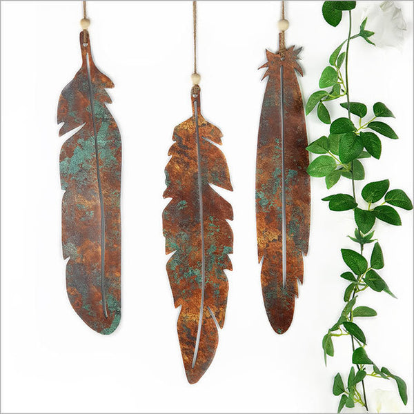 Printed Feathers Set (Copper Patina)