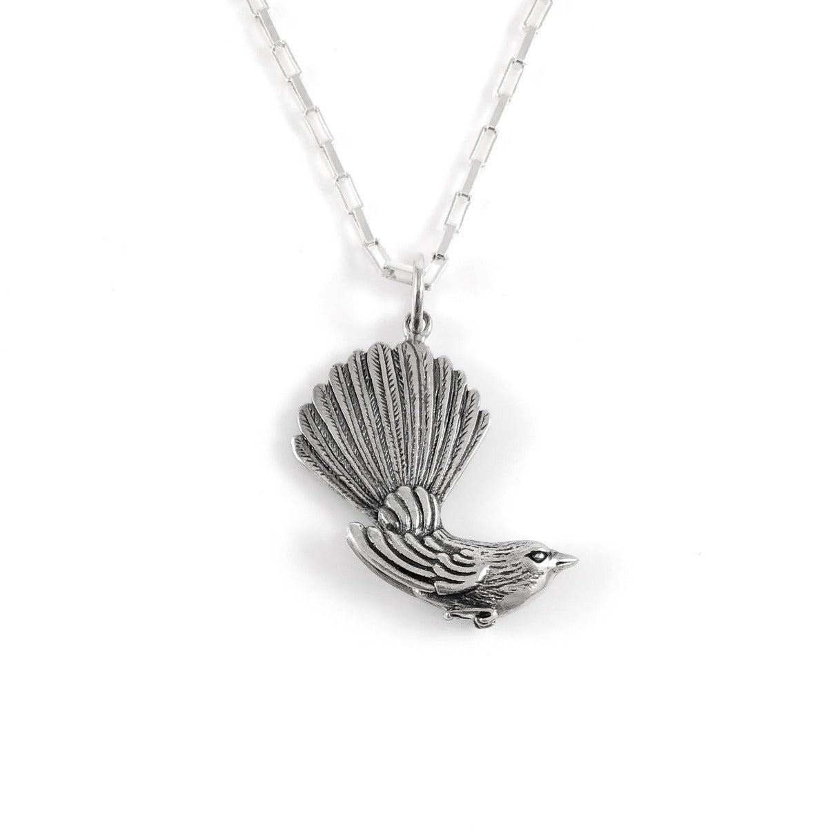 jade kiwi kaikoura sterling silver fantail necklace