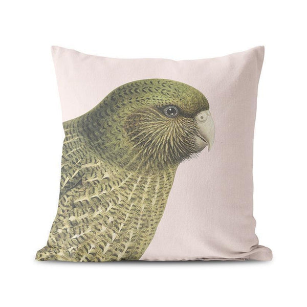 jade kiwi kaikoura gifts cushion cover native bird kakapo