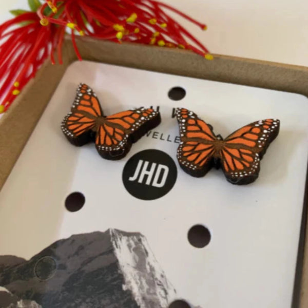 JHD Monarch Butterfly Studs