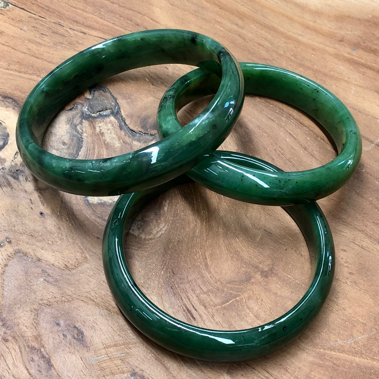 Greenstone Bangle - Thick band