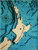 New Zealand Map Wall Art - Medium