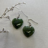 Greenstone Heart Earrings