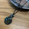 Paua shell single twist necklace