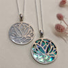 Sterling Silver Lotus in Paua or Mother of pearl