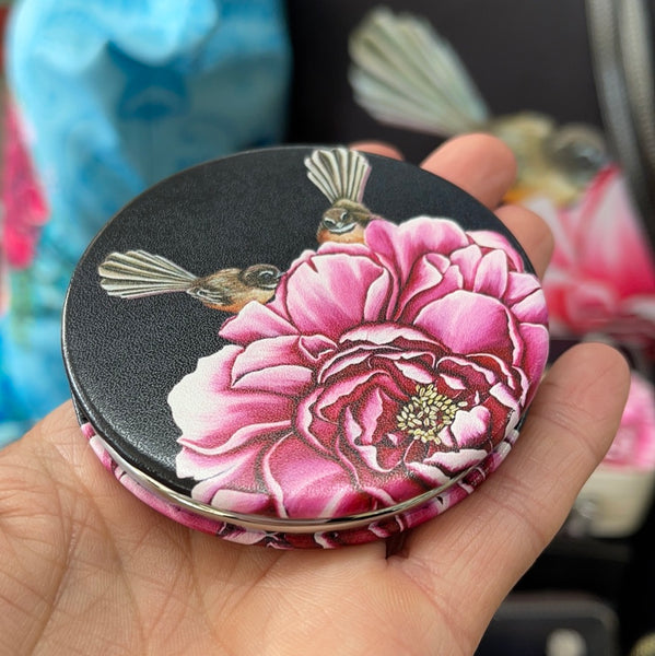 Peony Fantail Cosmetic Mirror