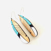 JHD Kingfisher Feather Hook Earrings