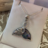 Sterling Silver Whale Tail with Paua Shell