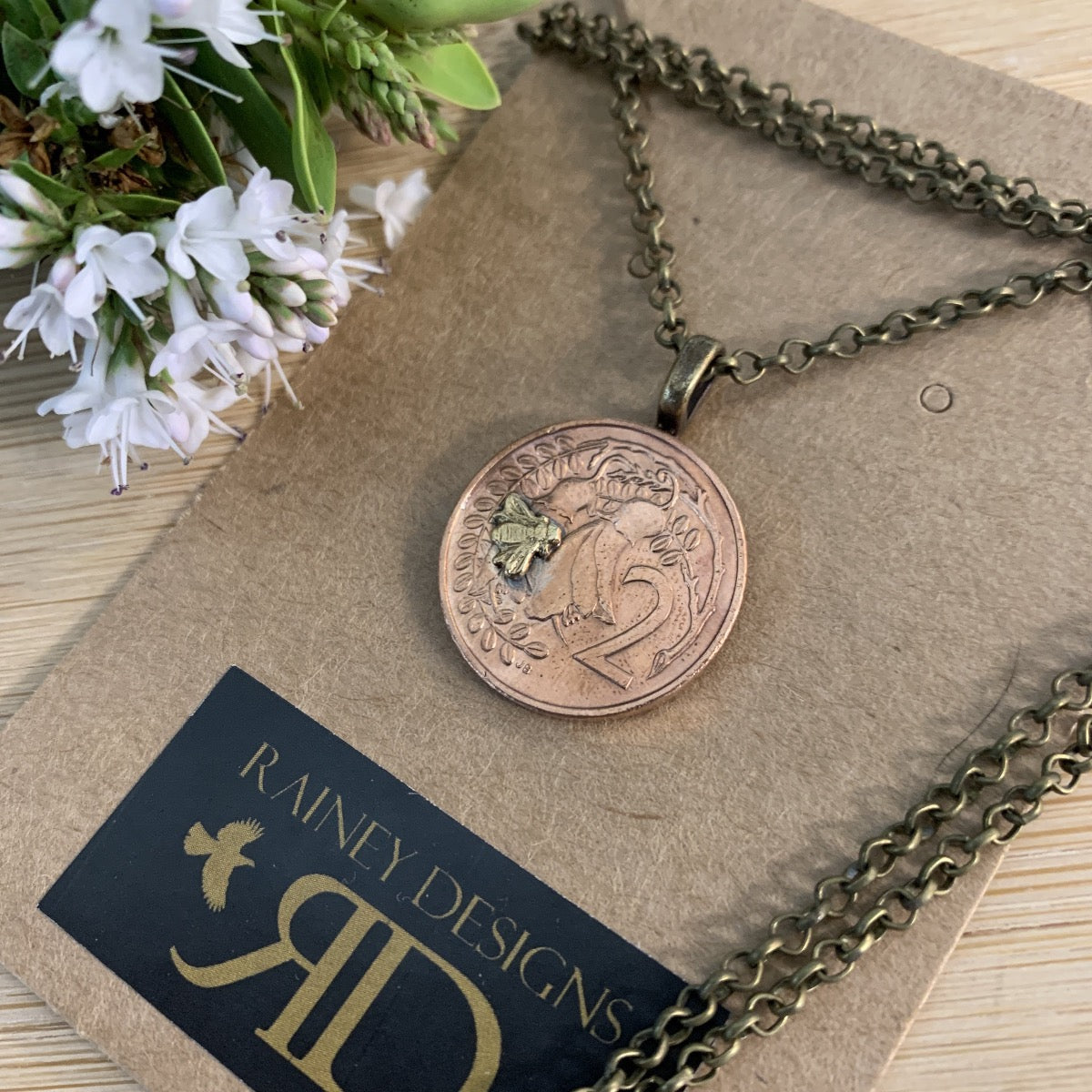 Petite Two Cent Coin Necklace