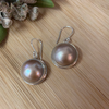 Mabe Pearl Sterling Silver Hook Earrings