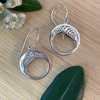 Sterling Silver Double fern  Earrings