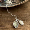 Mother and Child Paua Shell Necklace - Silver